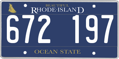 RI license plate 672197