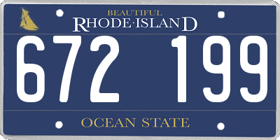 RI license plate 672199