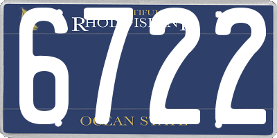 RI license plate 6722