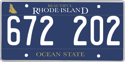 RI license plate 672202