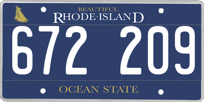 RI license plate 672209