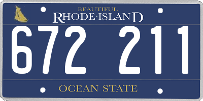 RI license plate 672211