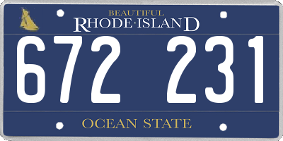 RI license plate 672231