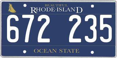 RI license plate 672235