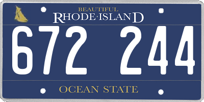 RI license plate 672244
