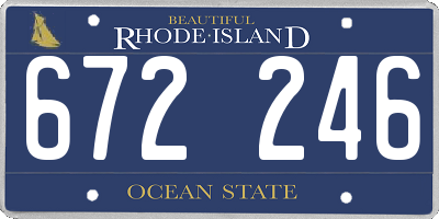 RI license plate 672246
