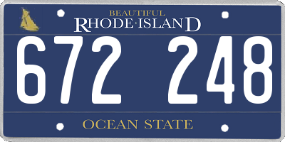 RI license plate 672248