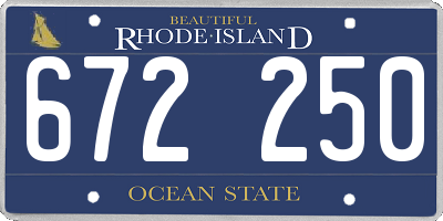 RI license plate 672250