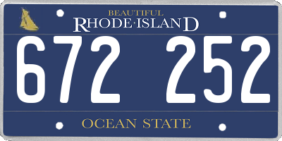 RI license plate 672252