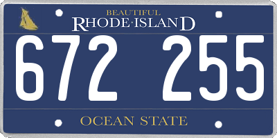 RI license plate 672255