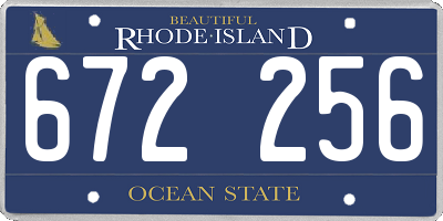 RI license plate 672256