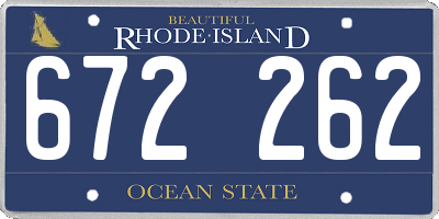 RI license plate 672262