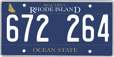 RI license plate 672264