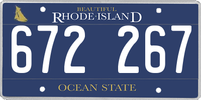RI license plate 672267