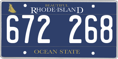 RI license plate 672268
