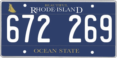 RI license plate 672269
