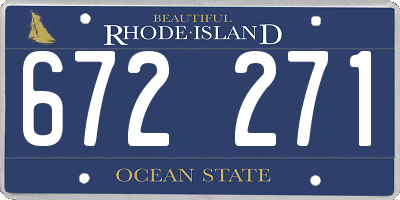 RI license plate 672271