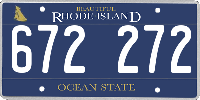RI license plate 672272