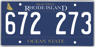 RI license plate 672273