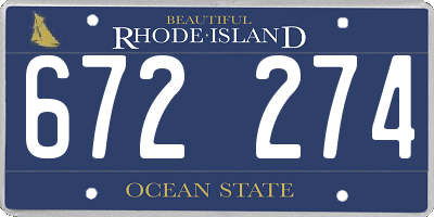 RI license plate 672274