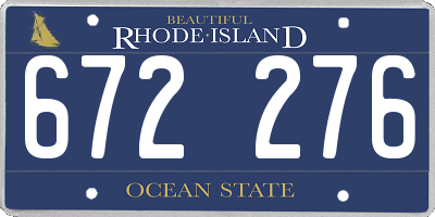 RI license plate 672276