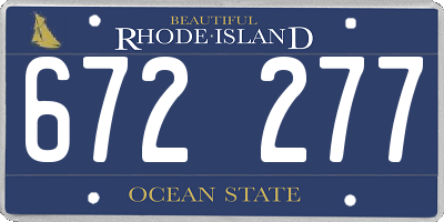 RI license plate 672277