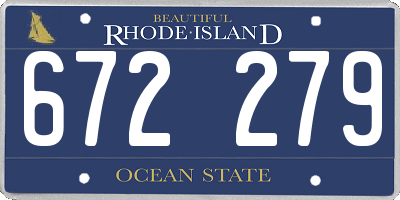 RI license plate 672279
