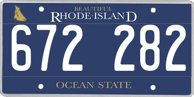 RI license plate 672282