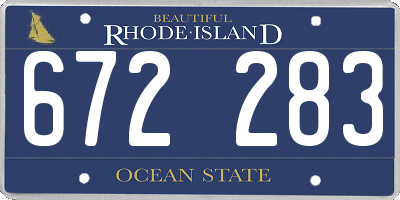 RI license plate 672283