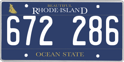 RI license plate 672286