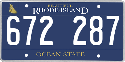 RI license plate 672287