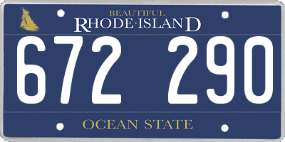 RI license plate 672290