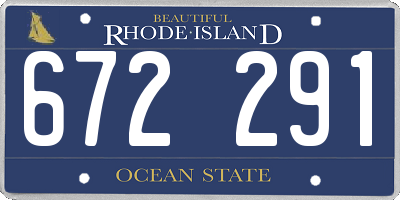 RI license plate 672291