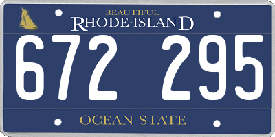 RI license plate 672295