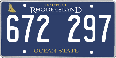 RI license plate 672297
