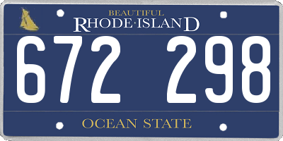 RI license plate 672298