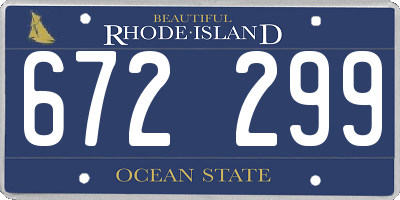 RI license plate 672299