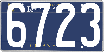 RI license plate 6723