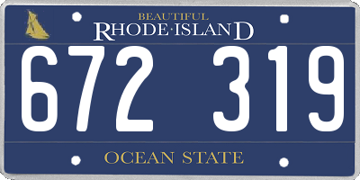 RI license plate 672319