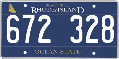 RI license plate 672328
