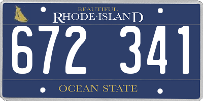 RI license plate 672341