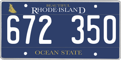 RI license plate 672350