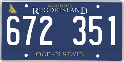 RI license plate 672351