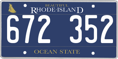 RI license plate 672352