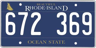 RI license plate 672369
