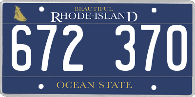 RI license plate 672370