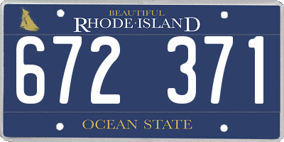 RI license plate 672371
