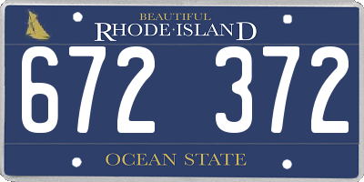 RI license plate 672372