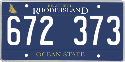RI license plate 672373
