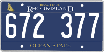 RI license plate 672377